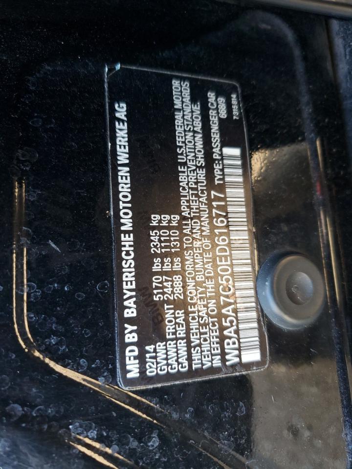 2014 BMW 528 Xi VIN: WBA5A7C50ED616717 Lot: 91613565
