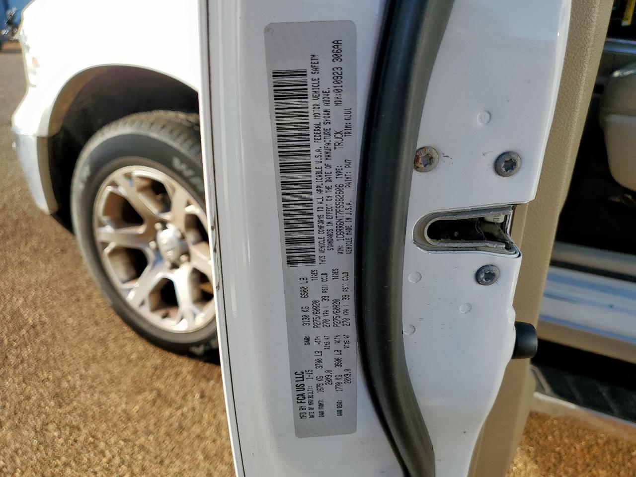 2015 Ram 1500 Laramie VIN: 1C6RR6NT7FS582606 Lot: 91487395