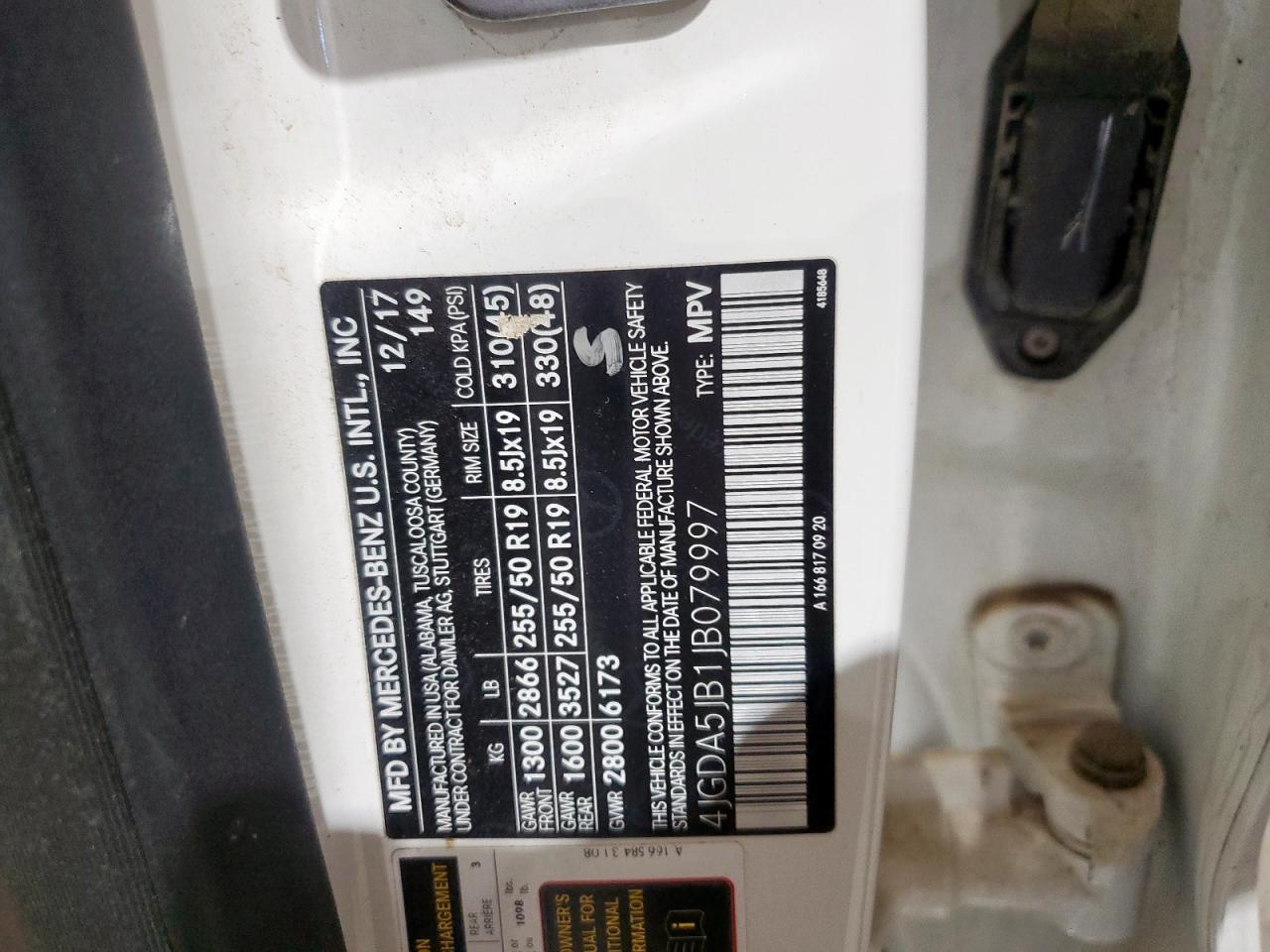 2018 Mercedes-Benz Gle 350 VIN: 4JGDA5JB1JB079997 Lot: 92214075