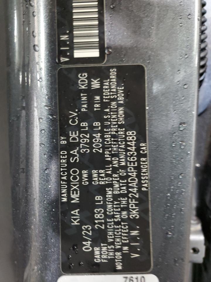 2023 Kia Forte Lx VIN: 3KPF24AD4PE634488 Lot: 92394115