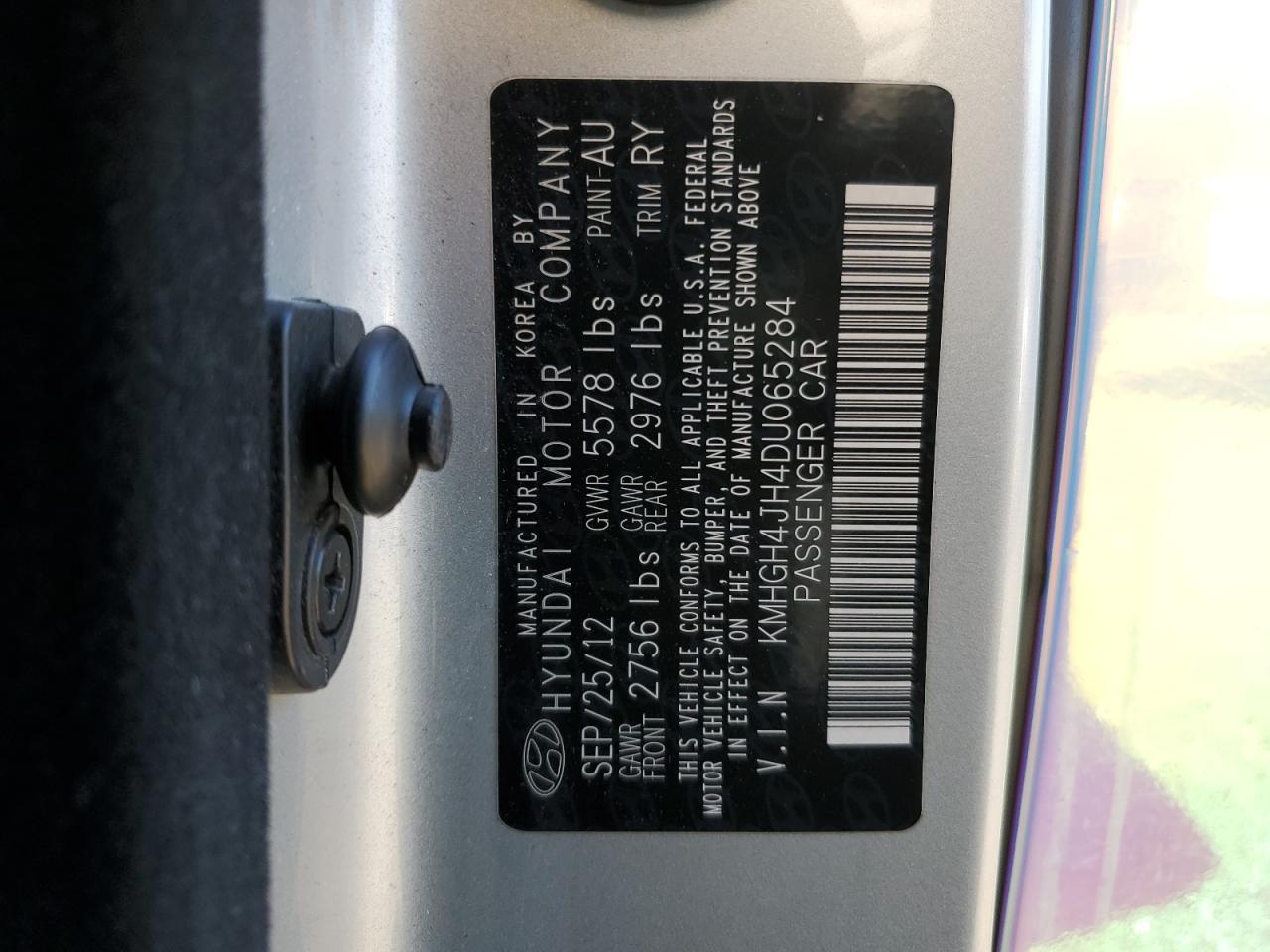 2013 Hyundai Equus Signature VIN: KMHGH4JH4DU065284 Lot: 92319815