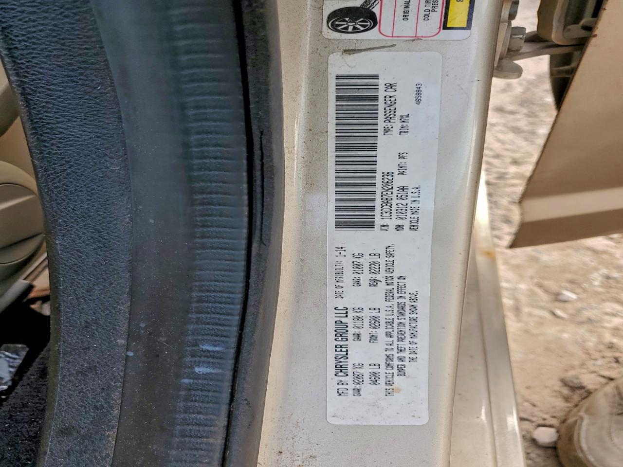 2014 Chrysler 200 Lx VIN: 1C3CCBAB7EN206236 Lot: 93079815