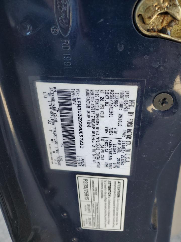 1995 Ford Explorer VIN: 1FMDU32X2SUB97231 Lot: 92242785