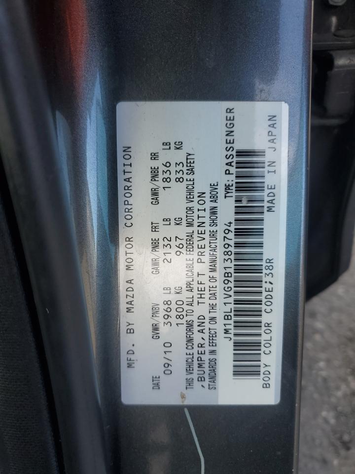 2011 Mazda 3 I VIN: JM1BL1VG9B1389794 Lot: 93275075