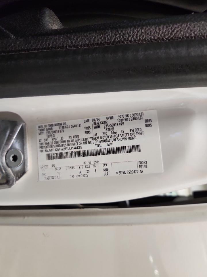 2015 Lincoln Mkc VIN: 5LMTJ2AH2FUJ14425 Lot: 92585495