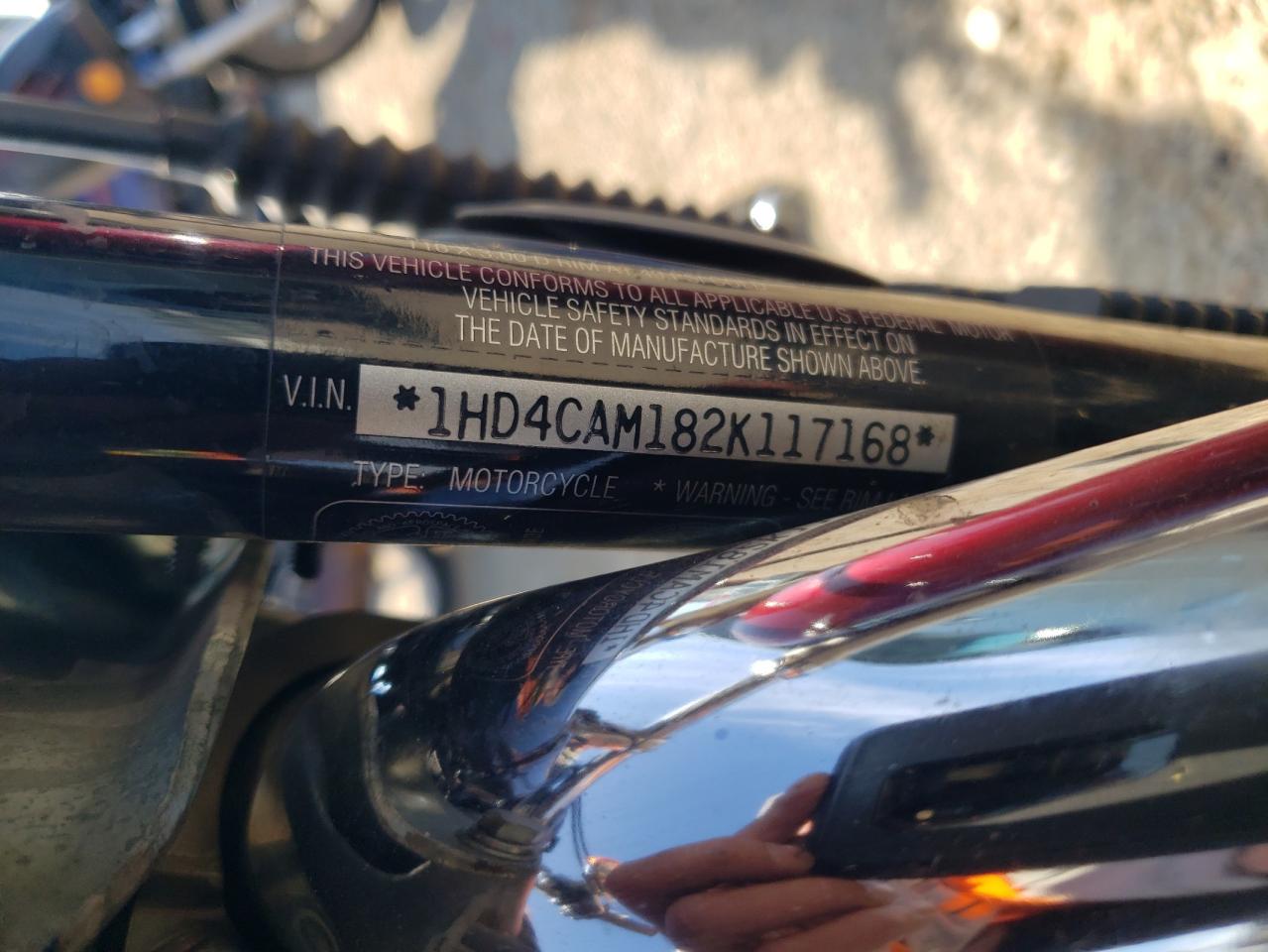 2002 Harley-Davidson Xl883 VIN: 1HD4CAM182K117168 Lot: 93691955