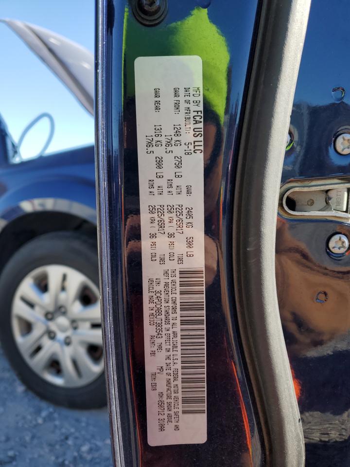 2018 Dodge Journey Se VIN: 3C4PDCAB9JT383543 Lot: 91765015