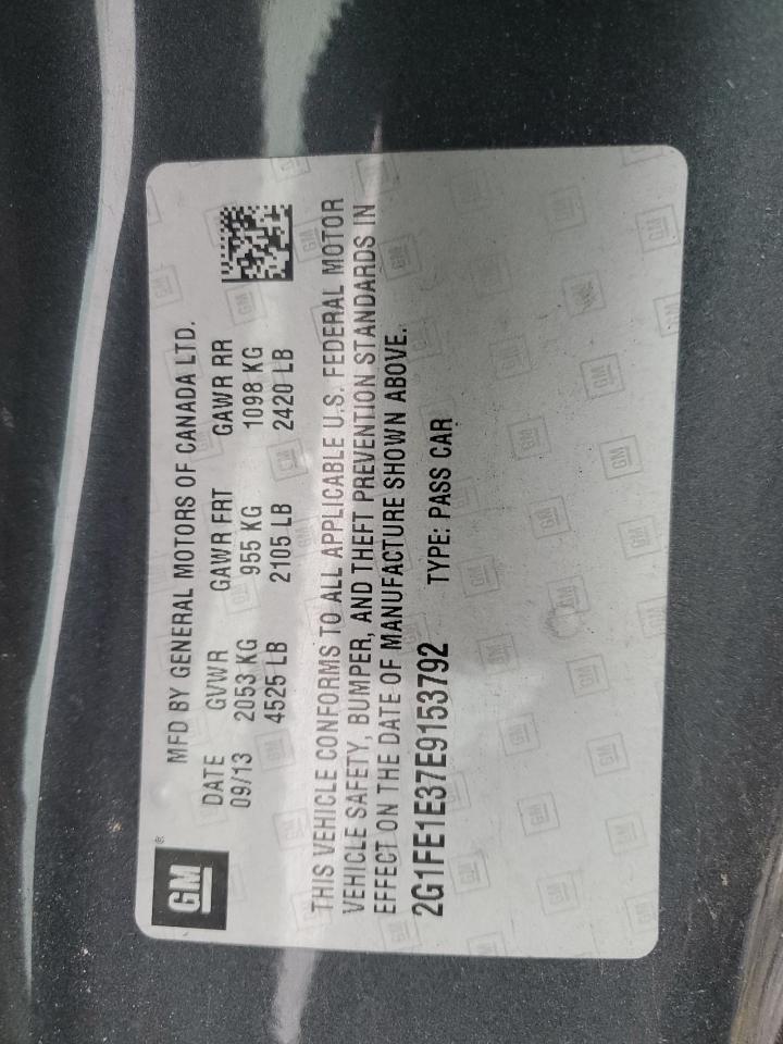 2014 Chevrolet Camaro Ls VIN: 2G1FE1E37E9153792 Lot: 93680395