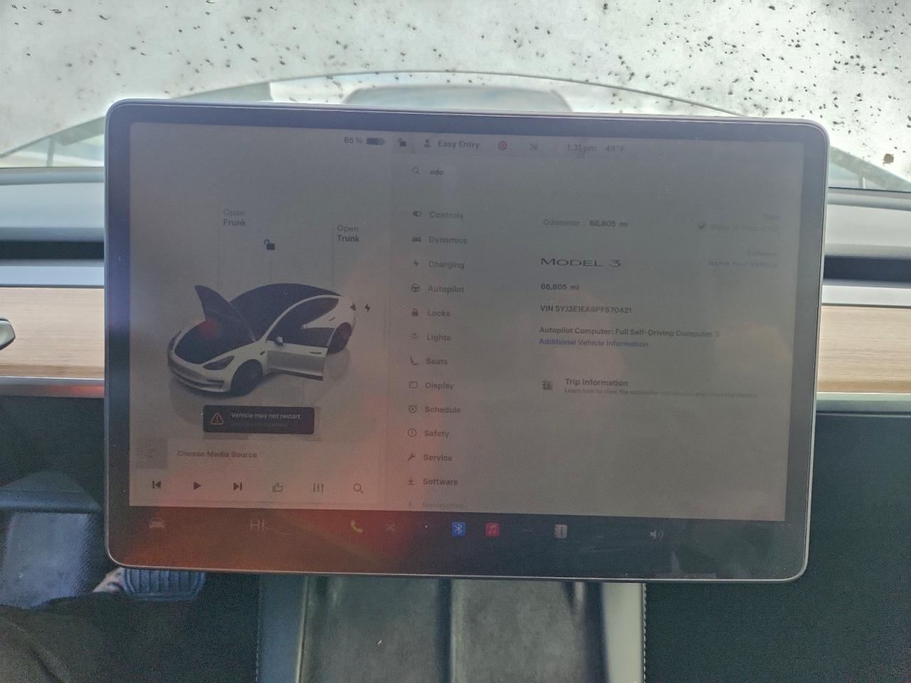 2023 Tesla Model 3 VIN: 5YJ3E1EA9PF570421 Lot: 93956045