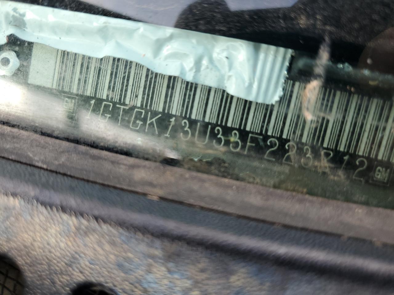 2003 GMC Sierra K1500 Heavy Duty VIN: 1GTGK13U33F223812 Lot: 92587315