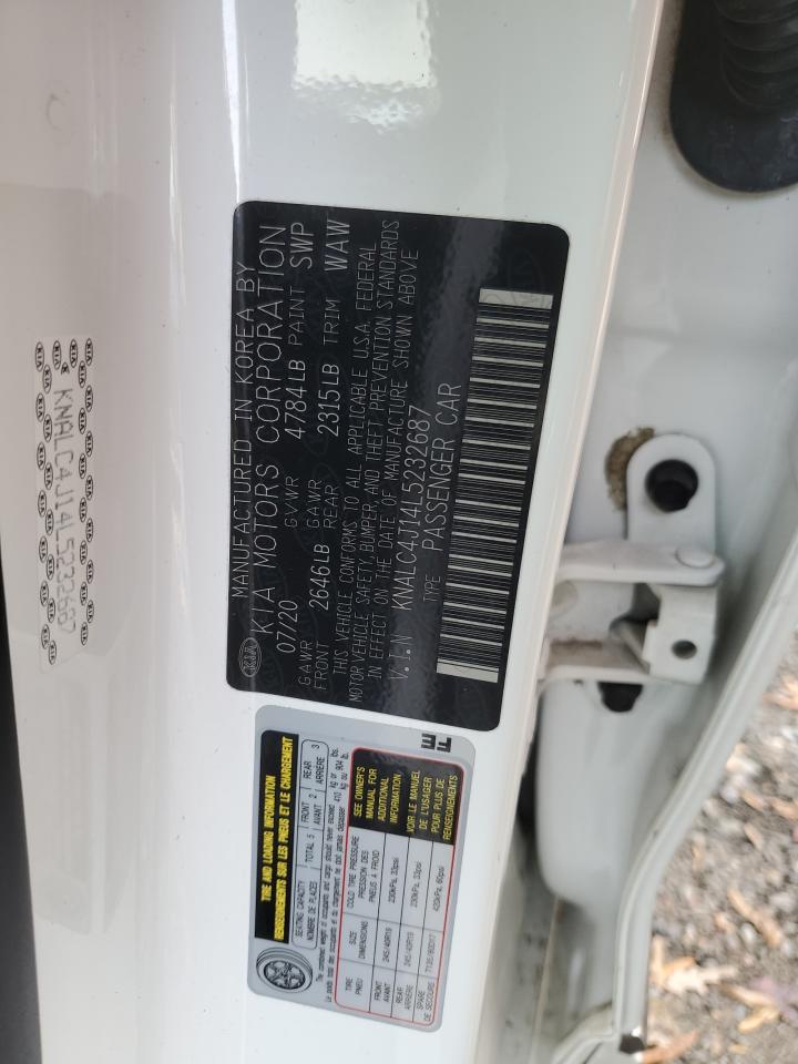 2020 Kia Cadenza Technology VIN: KNALC4J14L5232687 Lot: 92036555