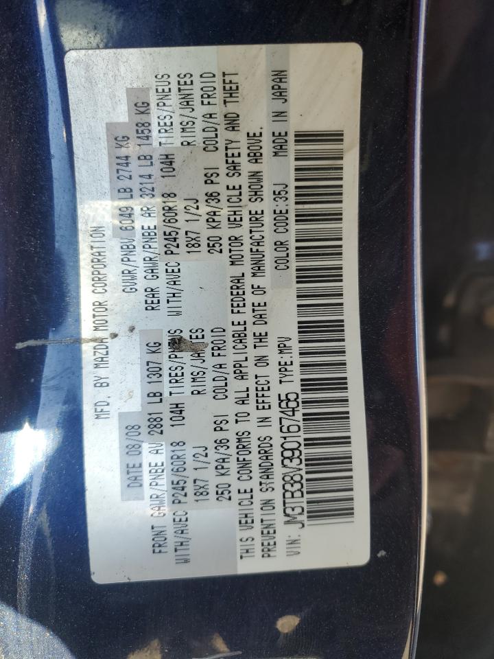 2009 Mazda Cx-9 VIN: JM3TB38V390167465 Lot: 85402965