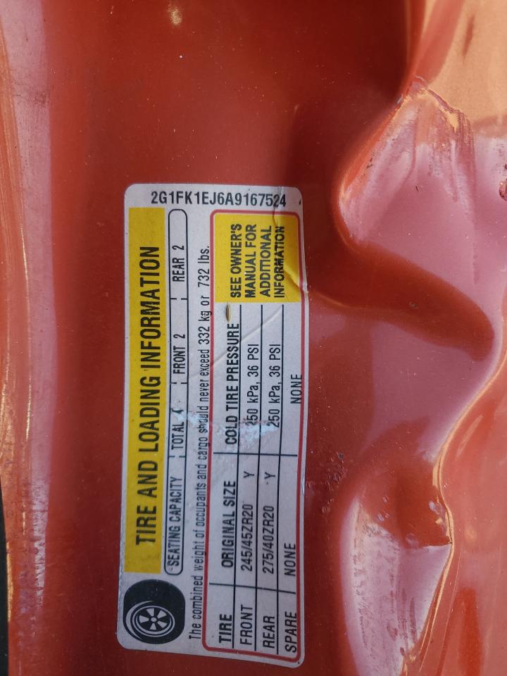 2010 Chevrolet Camaro Ss VIN: 2G1FK1EJ6A9167524 Lot: 92303625