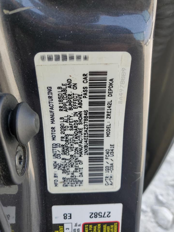 2010 Toyota Corolla Base VIN: 1NXBU4EE5AZ378846 Lot: 93247815