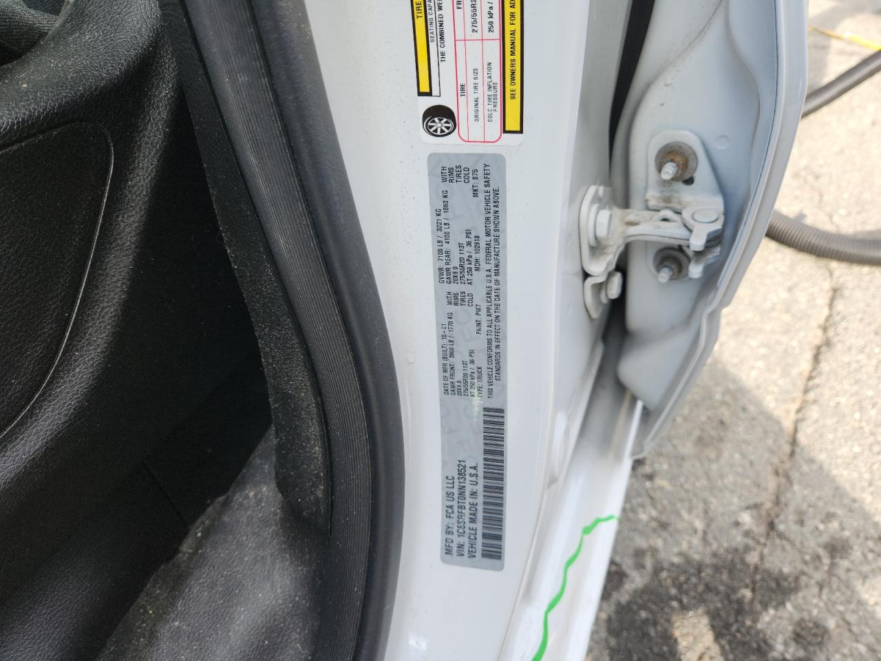 2022 Ram 1500 Big Horn/Lone Star VIN: 1C6SRFBT0NN138521 Lot: 92068765