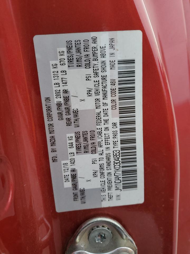 2019 Mazda Mx-5 Miata Grand Touring VIN: JM1NDAM71K0304853 Lot: 93338525