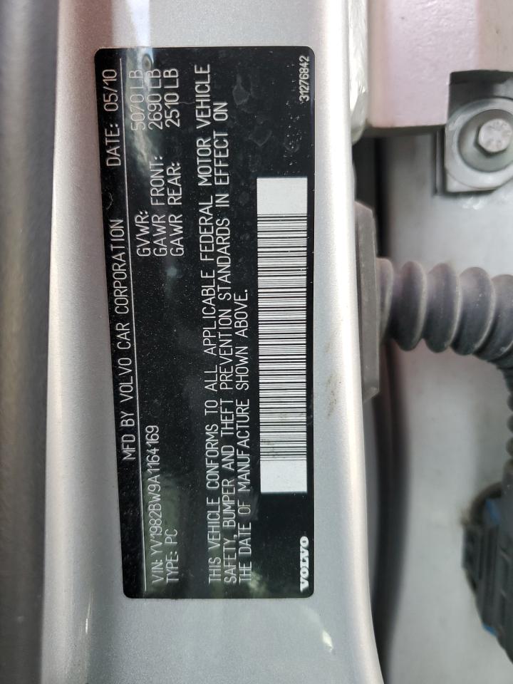 2010 Volvo V70 3.2 VIN: YV1982BW9A1164169 Lot: 90707955