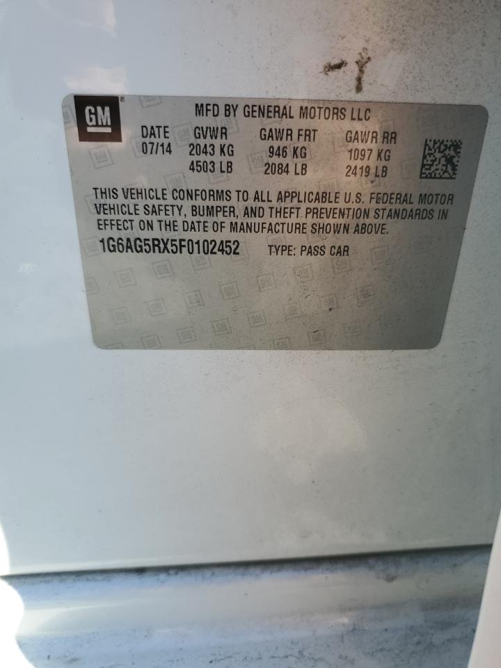 2015 Cadillac Ats VIN: 1G6AG5RX5F0102452 Lot: 91072005