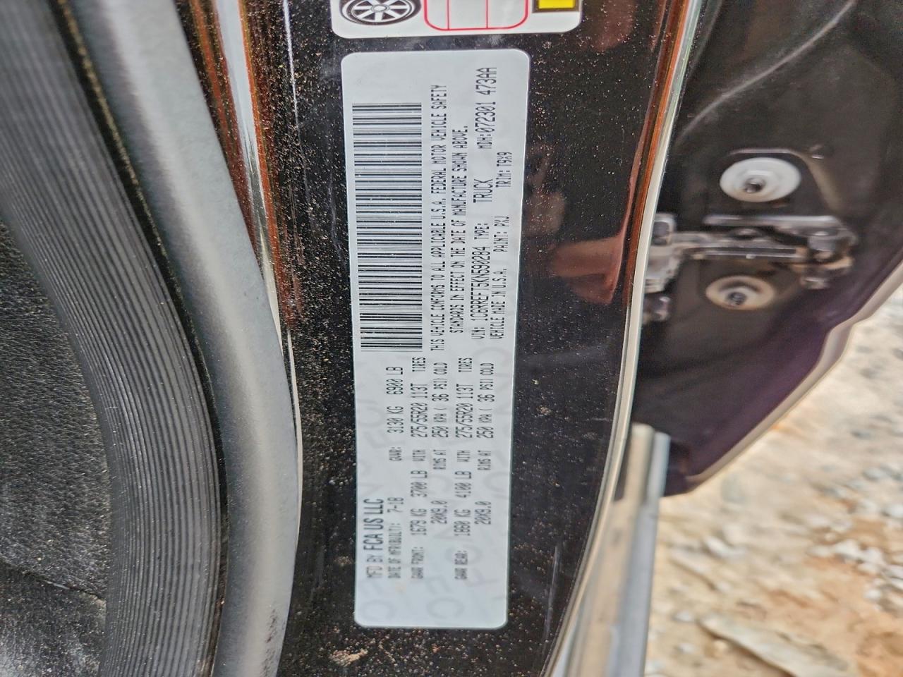 2019 Ram 1500 Big Horn/Lone Star VIN: 1C6RREFT5KN590284 Lot: 93760025