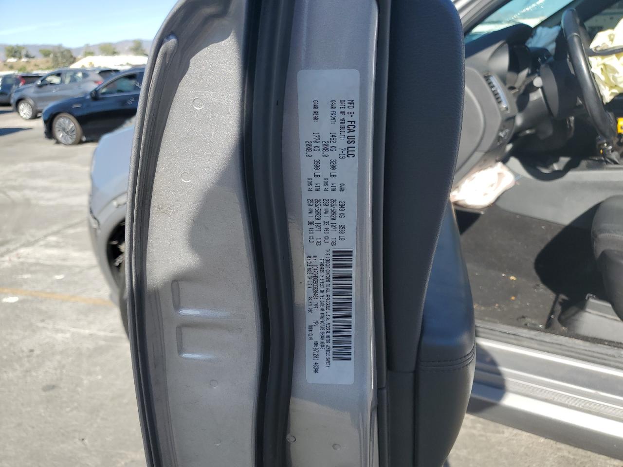 2019 Dodge Durango Gt VIN: 1C4RDHDG9KC820404 Lot: 92357875