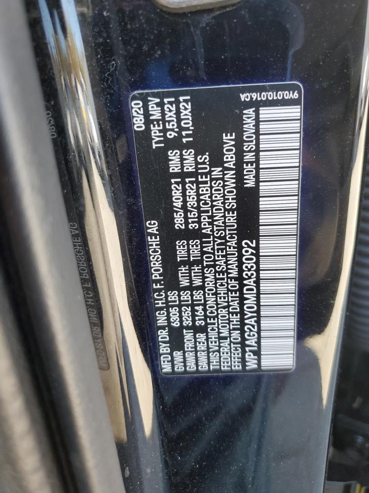 2021 Porsche Cayenne Gts VIN: WP1AG2AY0MDA33092 Lot: 91608905