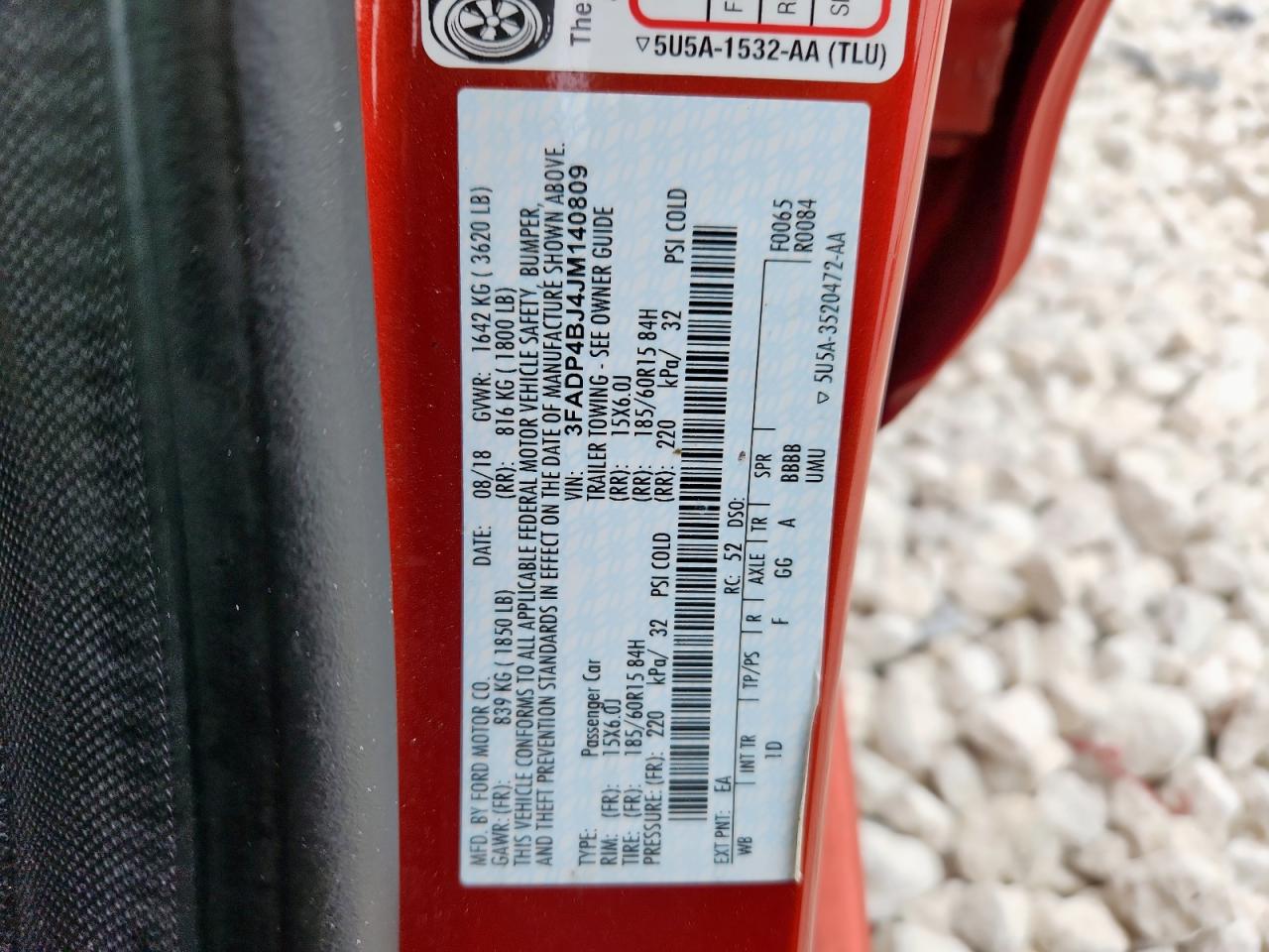 2018 Ford Fiesta Se VIN: 3FADP4BJ4JM140809 Lot: 92740025