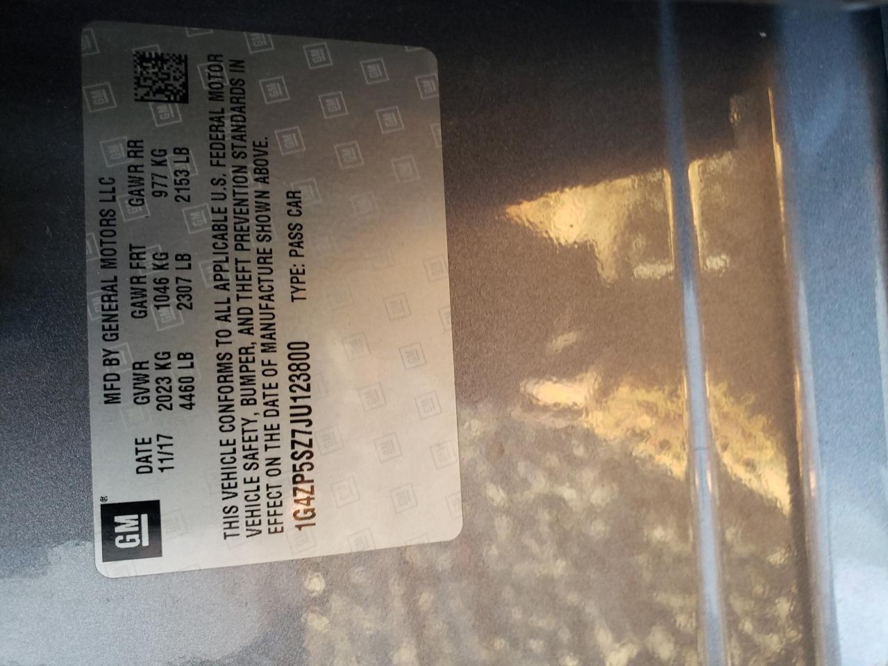 2018 Buick Lacrosse Essence VIN: 1G4ZP5SZ7JU123800 Lot: 92424245