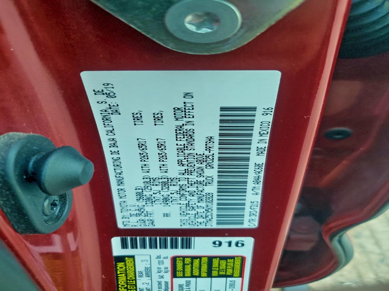 2019 Toyota Tacoma Double Cab VIN: 3TMAZ5CN5KM102828 Lot: 94684905