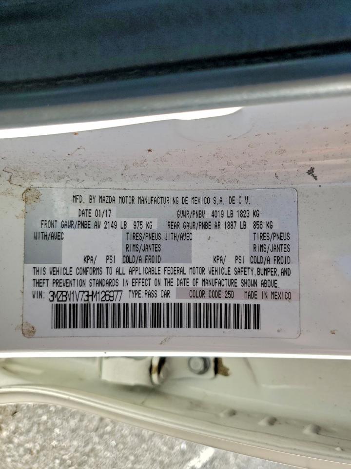 2017 Mazda 3 Touring VIN: 3MZBN1V73HM126977 Lot: 92757625
