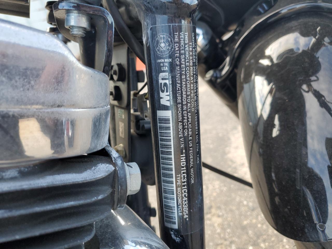 2012 Harley-Davidson Xl1200 Forty-Eight VIN: 1HD1LC311CC433054 Lot: 91986125