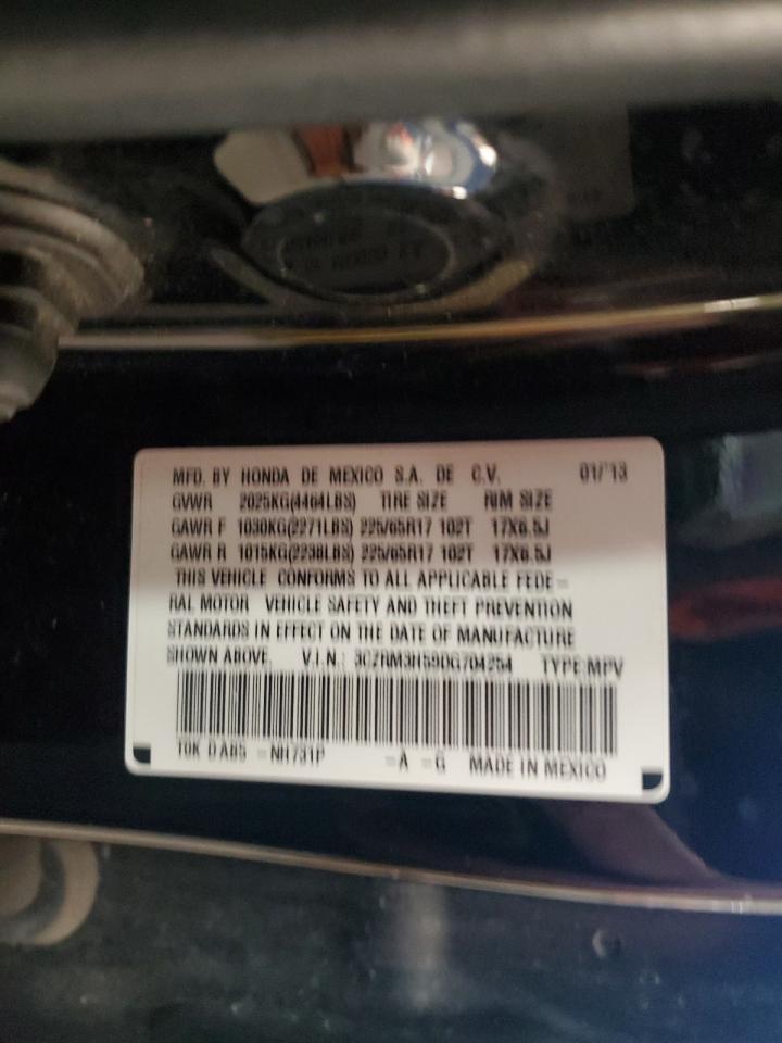 2013 Honda Cr-V Ex VIN: 3CZRM3H59DG704254 Lot: 93435965