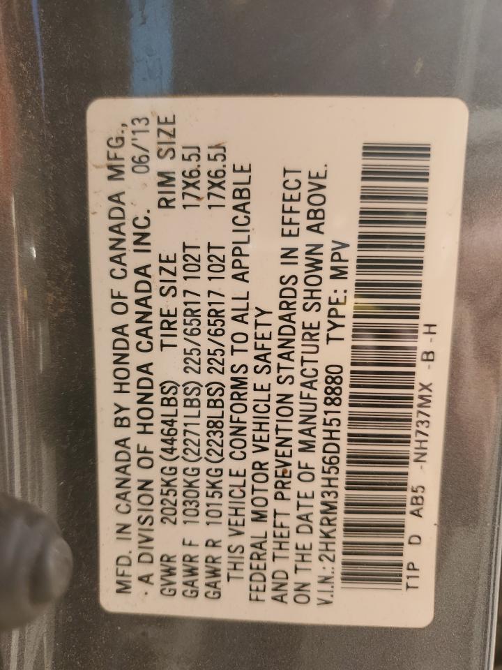 2013 Honda Cr-V Ex VIN: 2HKRM3H56DH518880 Lot: 92856555