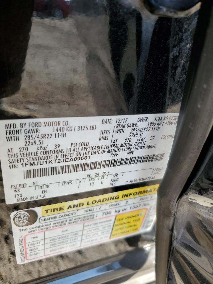 2018 Ford Expedition Limited VIN: 1FMJU1KT2JEA09661 Lot: 92935655