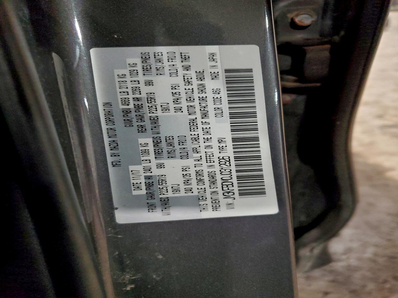 2018 Mazda Cx-5 Grand Touring VIN: JM3KFBDM0J0312926 Lot: 93950925