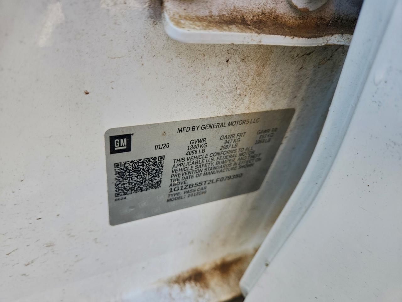 2020 Chevrolet Malibu Ls VIN: 1G1ZB5ST2LF079350 Lot: 94244855