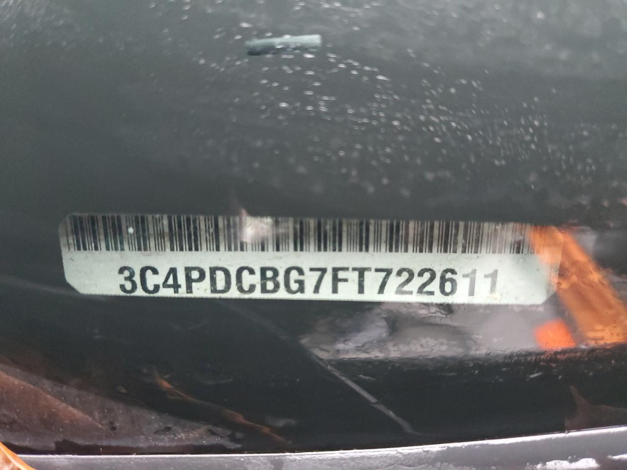 2015 Dodge Journey Sxt VIN: 3C4PDCBG7FT722611 Lot: 92707205