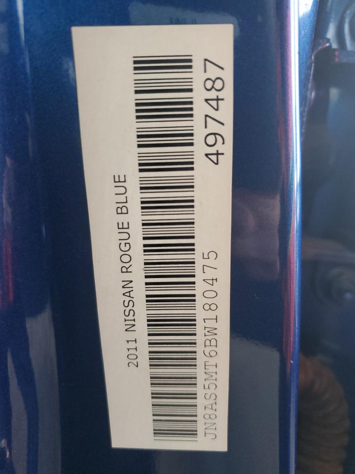 2011 Nissan Rogue S VIN: JN8AS5MT6BW180475 Lot: 93879515