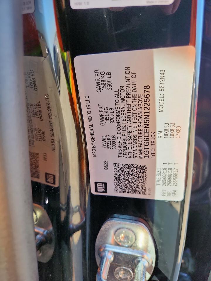 2022 GMC Canyon Elevation VIN: 1GTG6CEN5N1225678 Lot: 91877145