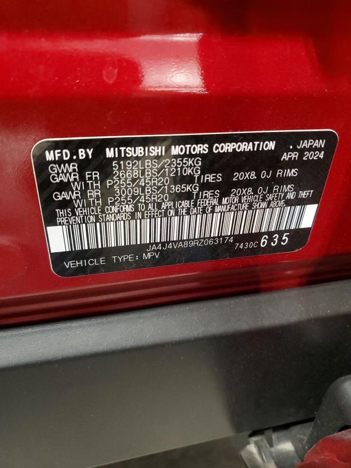 2024 Mitsubishi Outlander Se VIN: JA4J4VA89RZ063174 Lot: 92400795