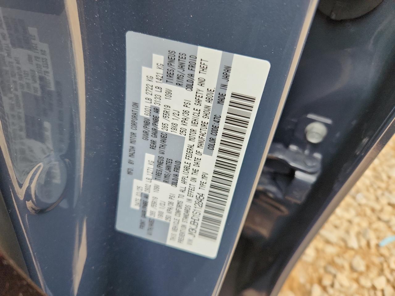 2025 Mazda Cx-70 Preferred VIN: JM3KJBHD1S1128454 Lot: 93451715