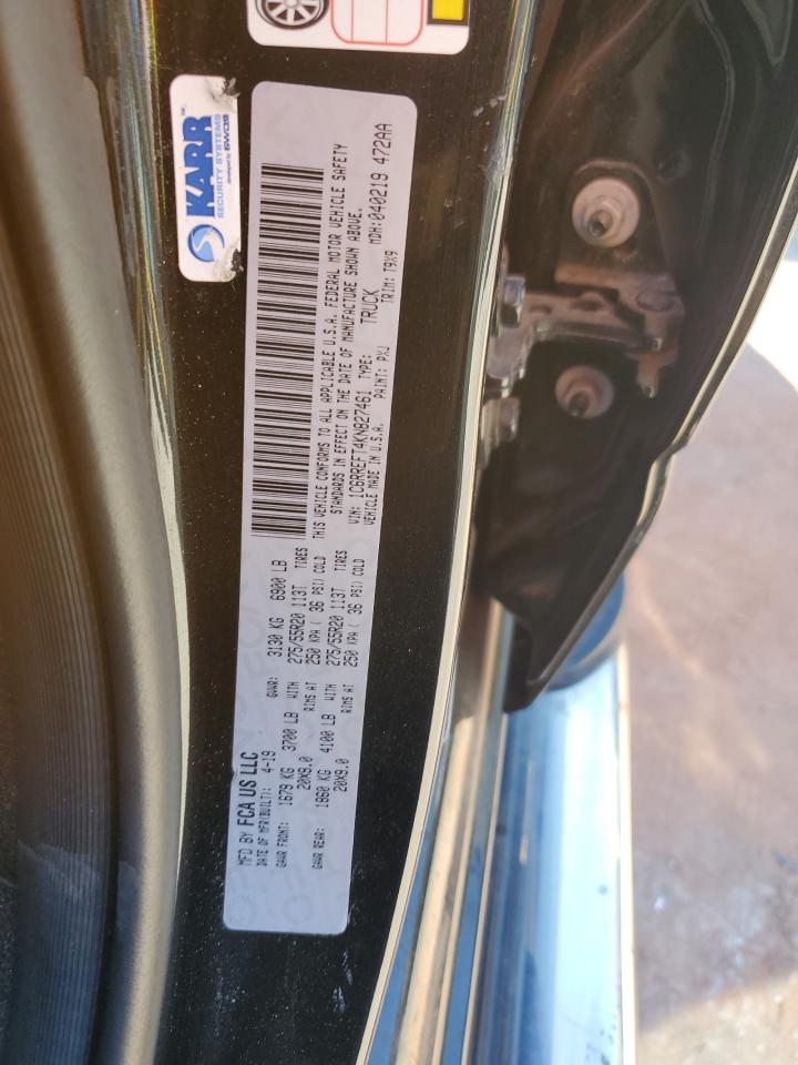 2019 Ram 1500 Big Horn/Lone Star VIN: 1C6RREFT4KN827461 Lot: 92119155