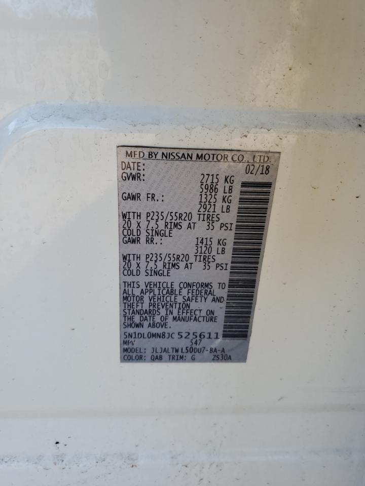 2018 Infiniti Qx60 VIN: 5N1DL0MN8JC525611 Lot: 91968785