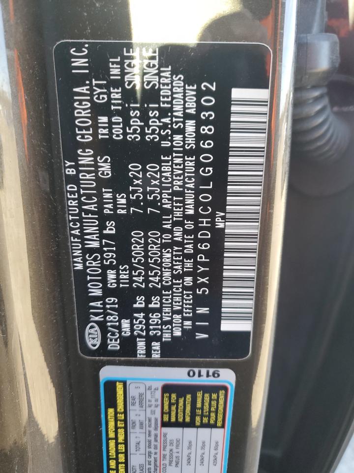 2020 Kia Telluride S VIN: 5XYP6DHC0LG068302 Lot: 92687395