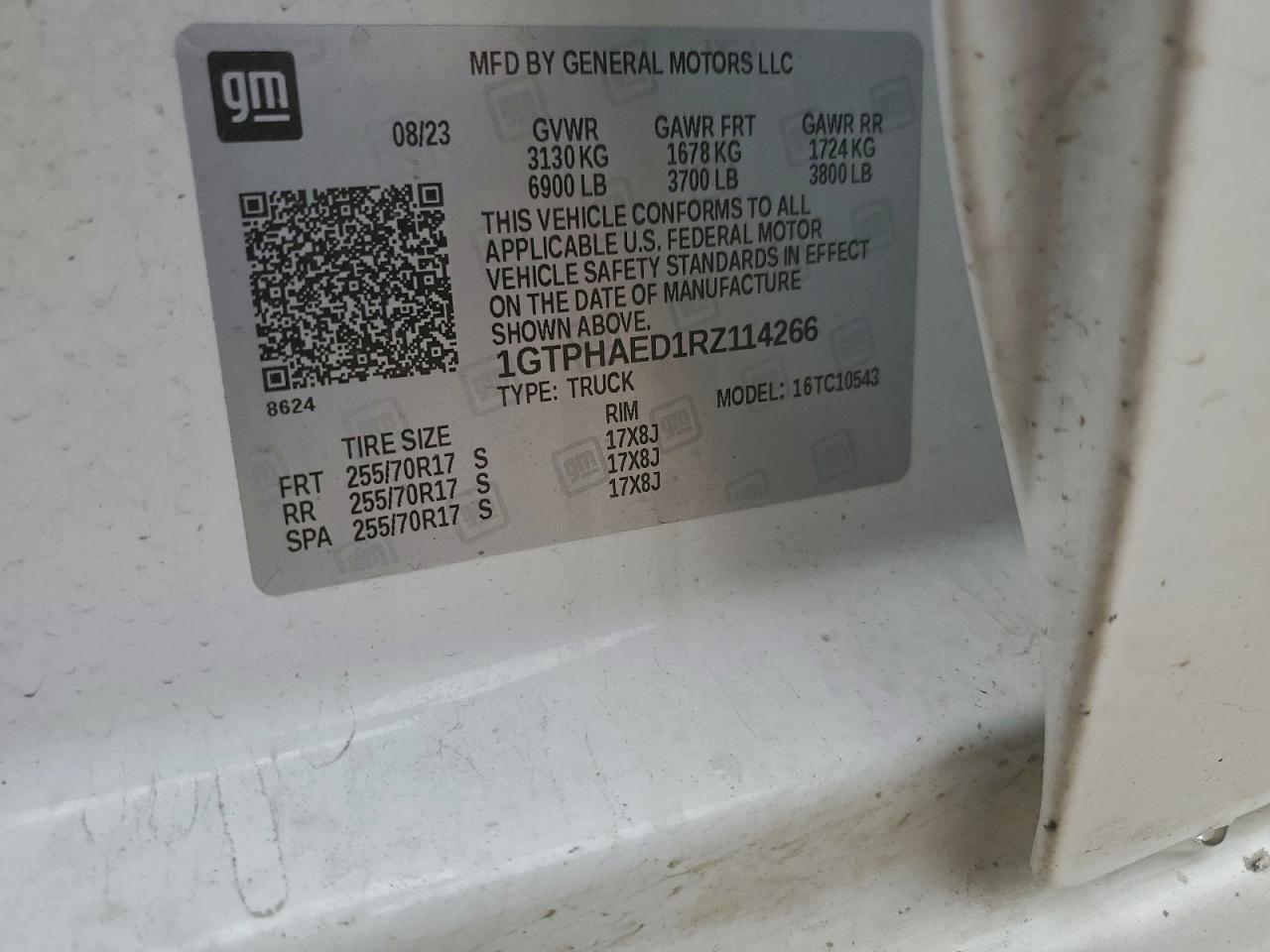 2024 GMC Sierra C1500 VIN: 1GTPHAED1RZ114266 Lot: 93984985