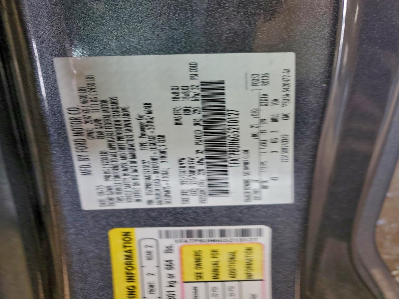 2016 Ford Mustang VIN: 1FATP8UH6G5210127 Lot: 94116505