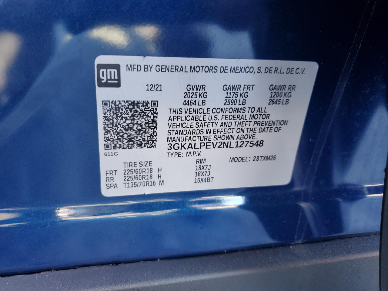 2022 GMC Terrain Slt VIN: 3GKALPEV2NL127548 Lot: 90233785