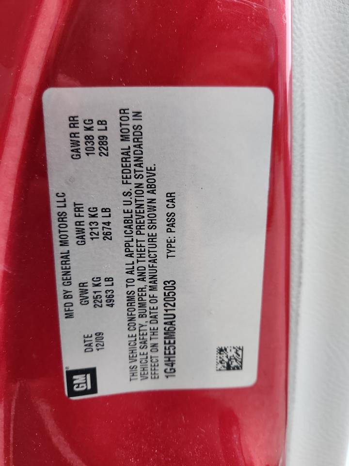 2010 Buick Lucerne Cxl VIN: 1G4HE5EM6AU120503 Lot: 92317355