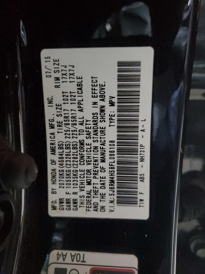 2015 Honda Cr-V Ex VIN: 5J6RM4H58FL096108 Lot: 92422145