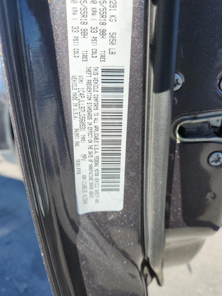 2020 Jeep Cherokee Latitude Plus VIN: 1C4PJLLB7LD560931 Lot: 91692025