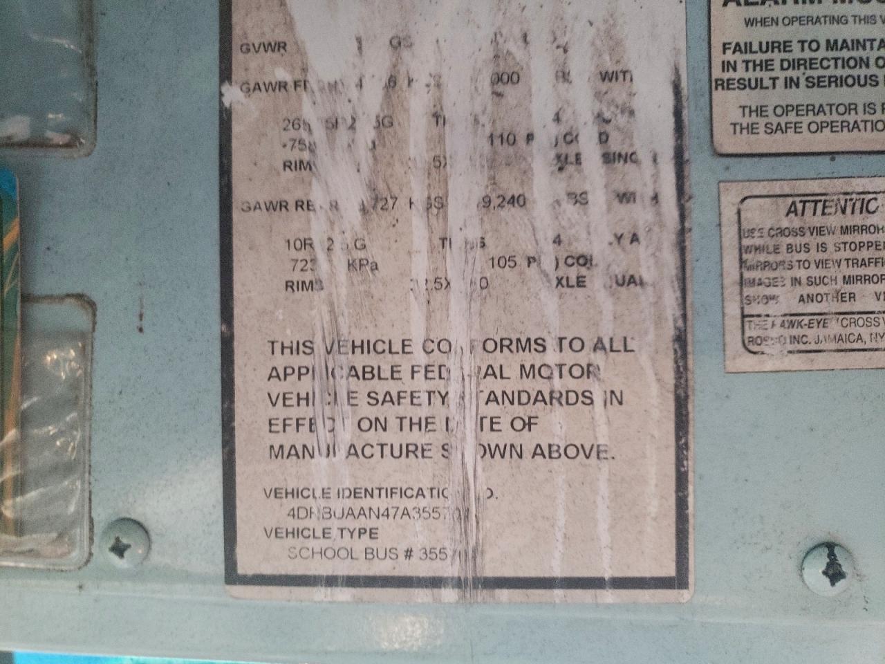 2007 Ic Corporation 3000 VIN: 4DRBUAAN47A355704 Lot: 93504865